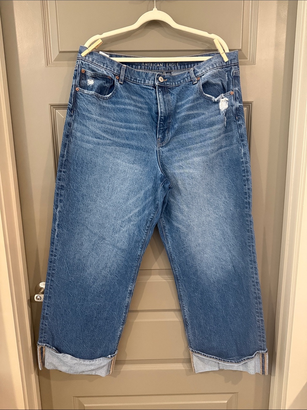 American Eagle Outfitters Dark Blue Denim Jeans - Regular Waist